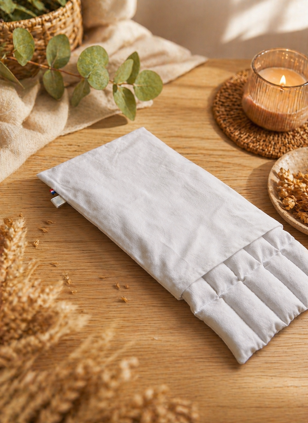 Bouillotte XL blé bio déhoussable