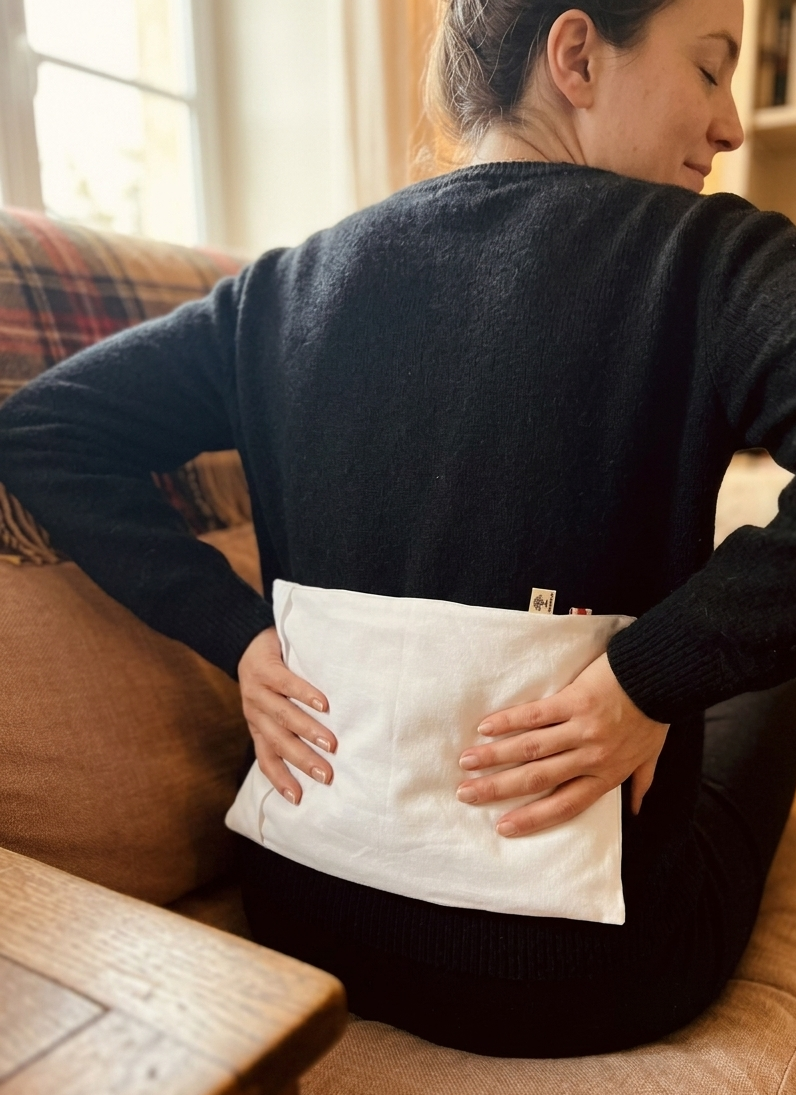 Bouillotte xl au colza bio dans le dos