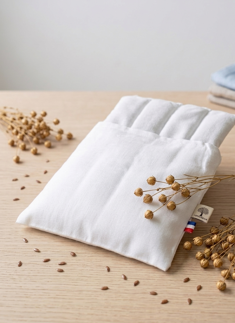 Bouillotte ventre lin bio déhoussable