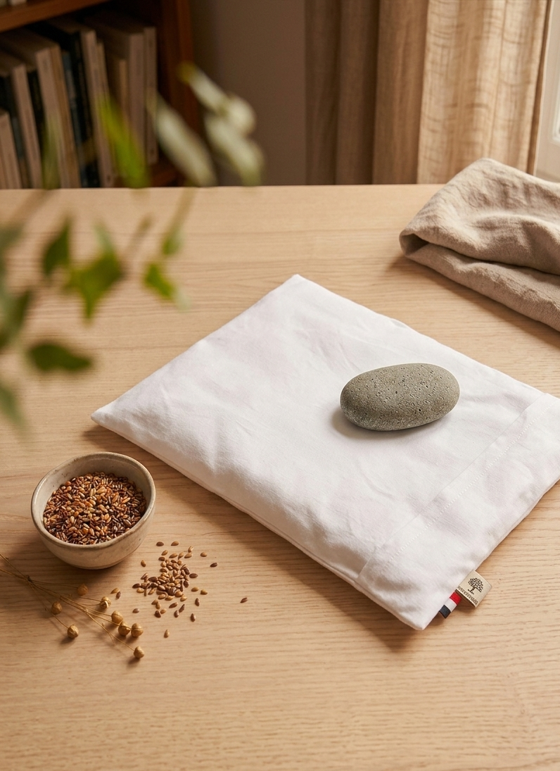 Bouillotte XL lin bio déhoussable