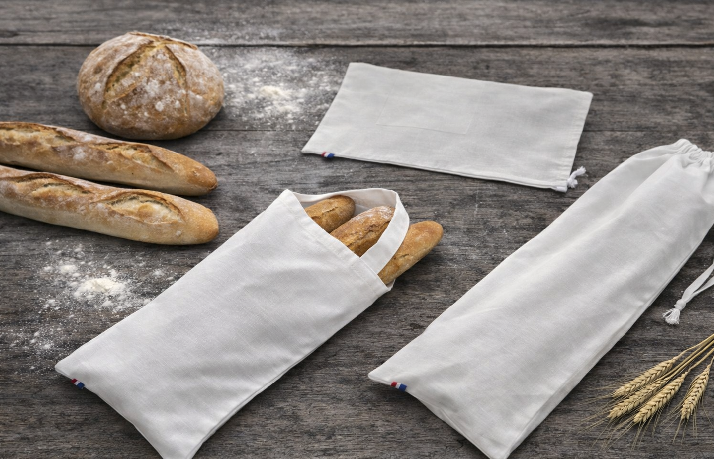 Plusieurs tote-baguettes